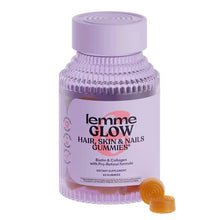 Load image into Gallery viewer, Lemme Glow Collagen Hair, Skin & Nail Gummies