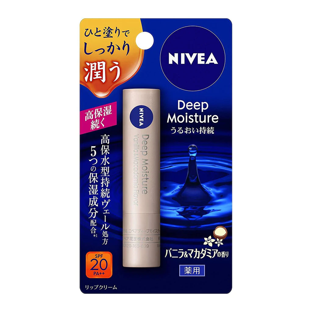 Nivea Deep Moisture lip Vanilla & Macadamia