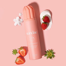 Load image into Gallery viewer, sundae Whipped Shower Foam Strawberries &amp; Cream

