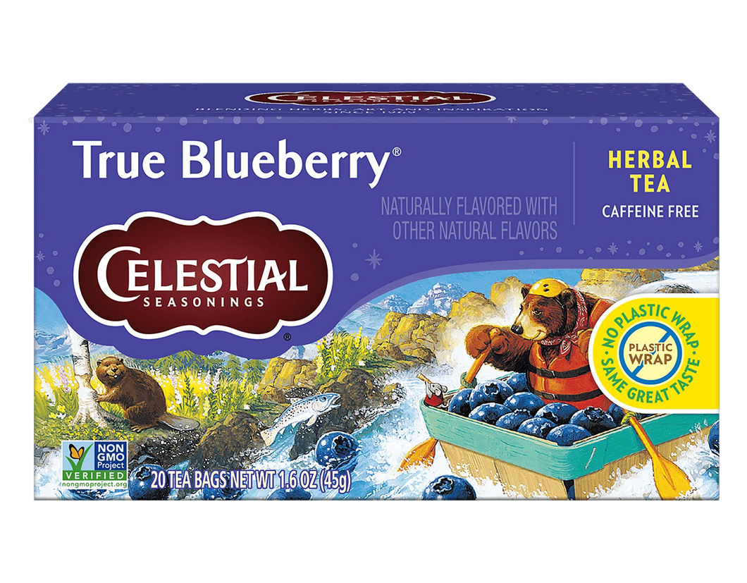 CELESTIAL TRUE BLUEBERRY HERBAL TEA