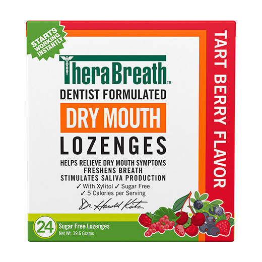 TheraBreath Dry Mouth Lozenges - Tart Berry 24pcs