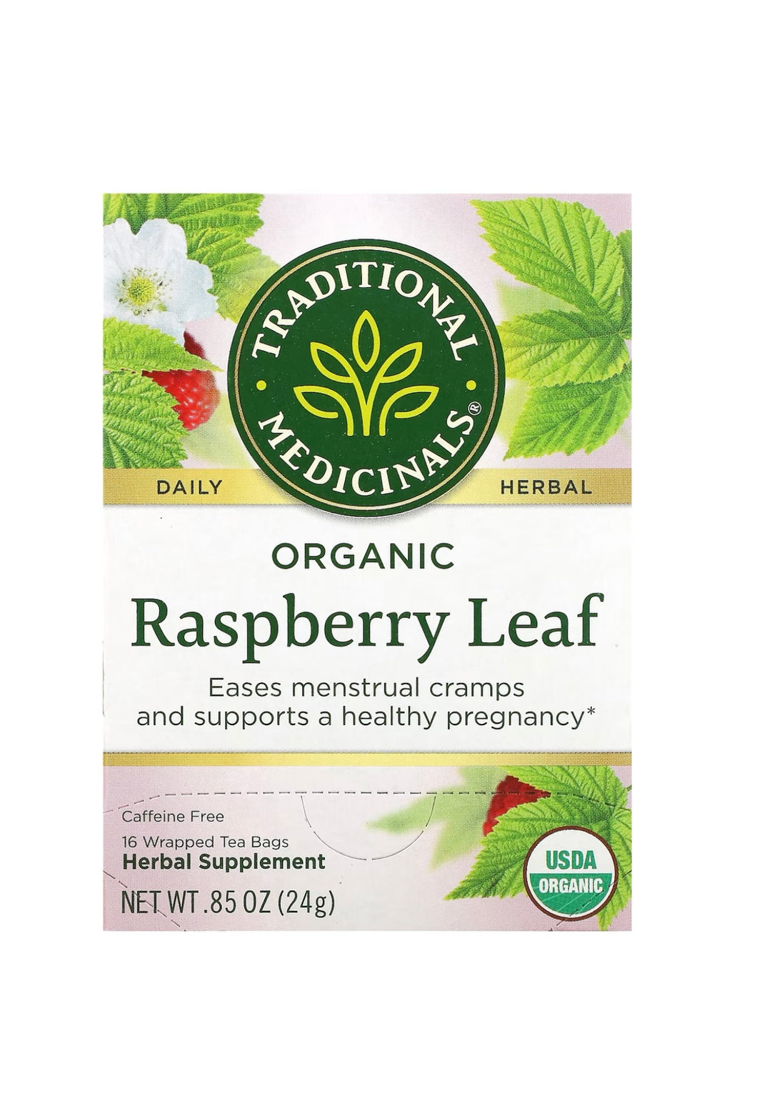 TRADITIONAL MEDICINALS Organic Raspberry Leaf.