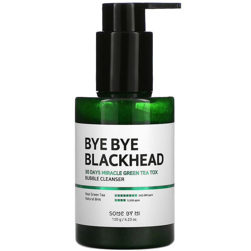 Some By Mi Bye Bye Blackhead, 30 Days Miracle Green Tea Tox, Bubble Cleanser