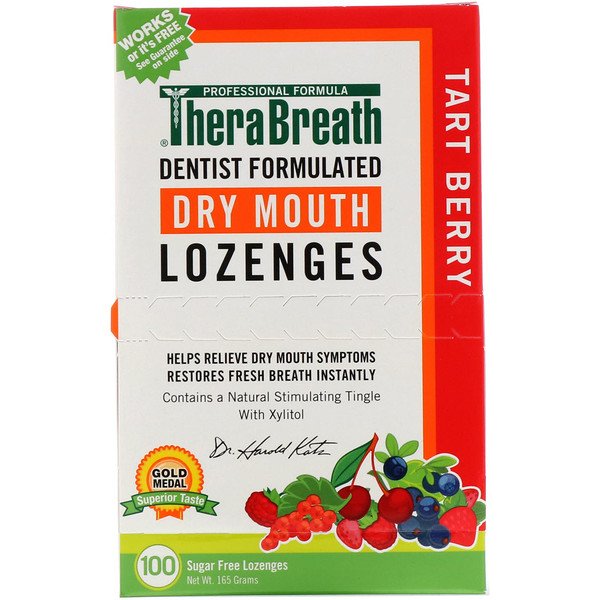 TheraBreath, Dry Mouth Lozenges, Sugar Free, Tart Berry