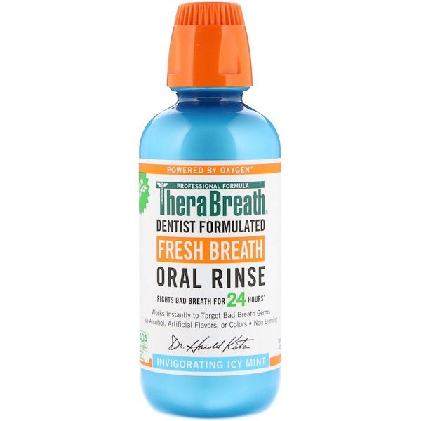 TheraBreath, Fresh Breath Oral Rinse, Invigorating Icy Mint Flavor (88.7ml )