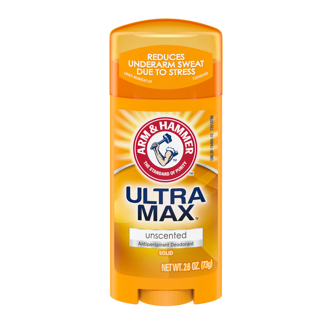 ARM & HAMMER ULTRA MAX Solid Antiperspirant Deodorant, Unscented