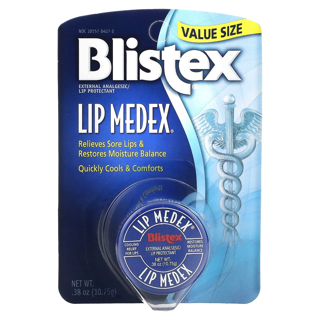Blistex, Lip Medex, External Analgesic Lip Protectant, 0.38 oz (10.75 g).