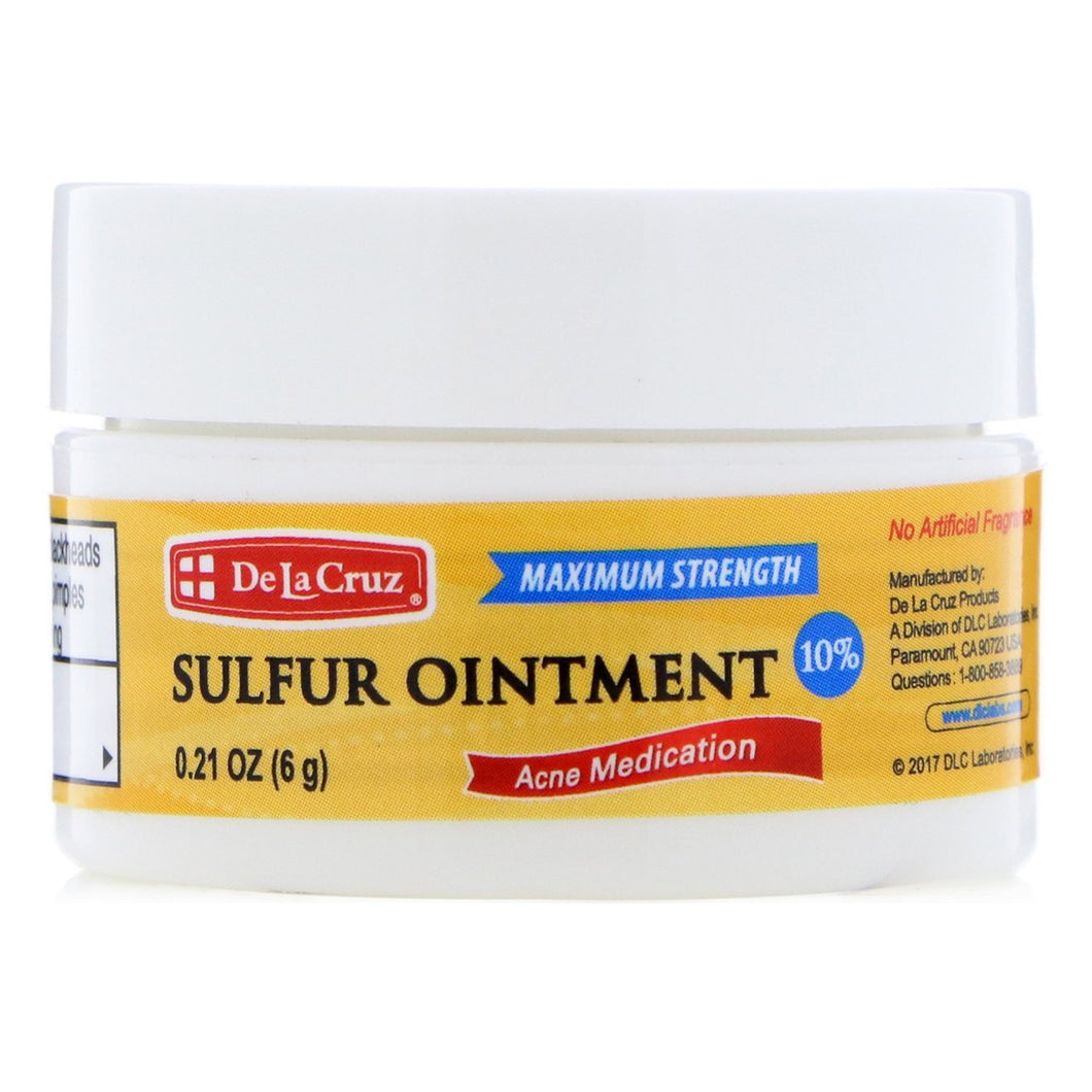 De La Cruz, Sulfur Ointment, Acne Medication, Maximum Strength.