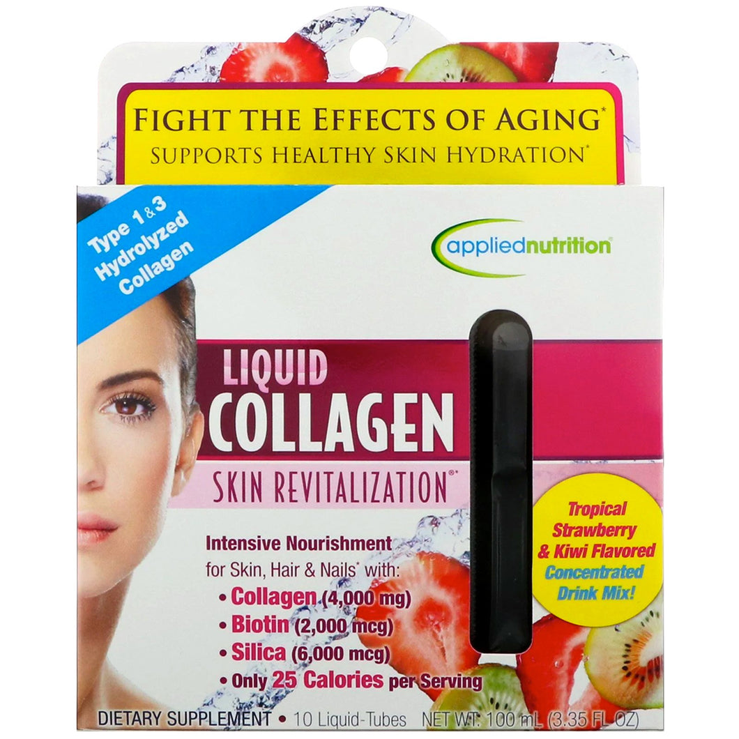 appliednutrition, Liquid Collagen, Skin Revitalization, Tropical Strawberry & Kiwi Flavored