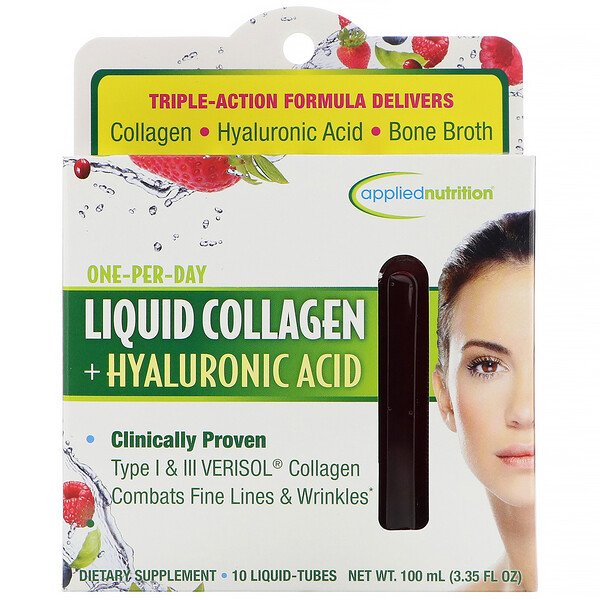 appliednutrition Liquid Collagen + Hyaluronic Acid 10 Liquid-Tubes 10 ml Each